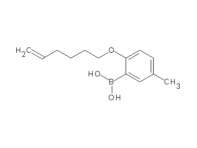 Chemical structure of 2-(hex-5-en-1-yloxy)-5-methyl-phenylboronic acid