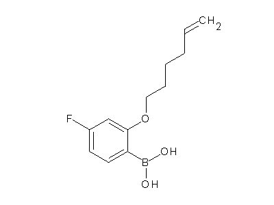Chemical structure of 4-fluoro-2-(hex-5-en-1-yloxy)phenylboronic acid