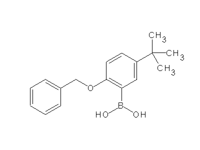 Chemical structure of 2-(benzyloxy)-5-tert-butylphenylboronic acid