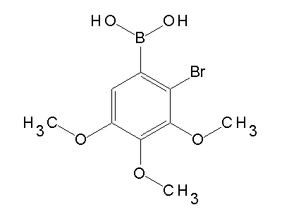 Chemical structure of 2-bromo-3,4,5-trimethoxyphenylboronic acid