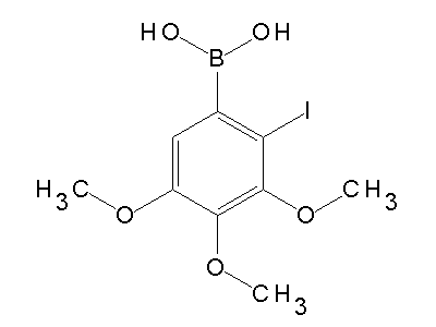 Chemical structure of 2-iodo-3,4,5-trimethoxyphenylboronic acid
