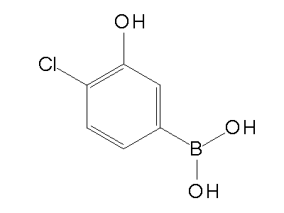 Chemical structure of 3-hydroxy-4-chlorophenylboronic acid