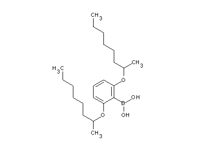 Chemical structure of (2,6-bis(octan-2-yloxy)phenyl)boronic acid