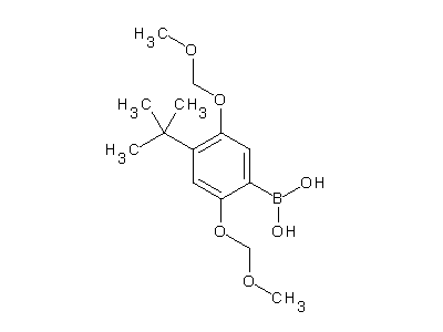 Chemical structure of 4-tert-butyl-2,5-bis(methoxymethoxy)phenylboronic acid