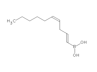 Chemical structure of (1E,4Z)-deca-1,4-dienylboronic acid
