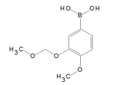 Chemical structure of 4-methoxy-3-(methoxymethoxy)phenylboronic acid