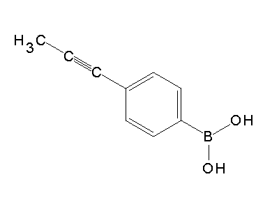 Chemical structure of (4-prop-1-yn-1-ylphenyl)boronic acid