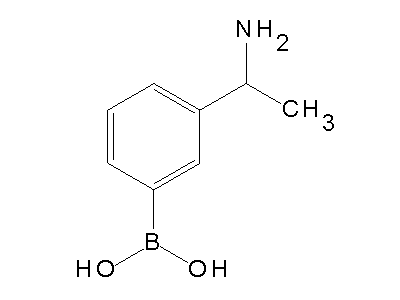 Chemical structure of 3-(1-aminoethyl)phenylboronic acid