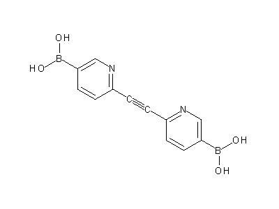 Chemical structure of 6,6'-(1,2-ethynediyl)bis[3-pyridylboronic acid]