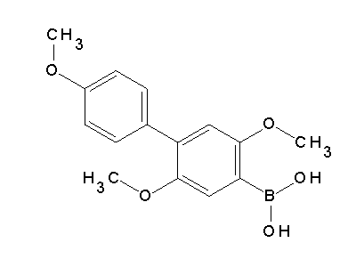 Chemical structure of 2,5-dimethoxy-p-(4'-methoxyphenyl)phenylboronic acid