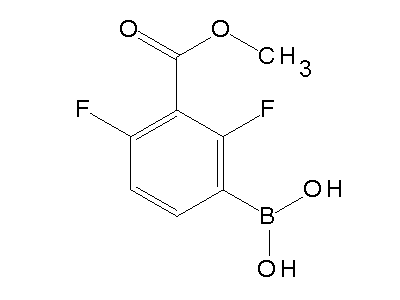 Chemical structure of 2,4-difluoro-3-(methoxycarbonyl)phenylboronic acid