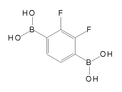 Chemical structure of 2,3-difluoro-1,4-phenylenediboronic acid