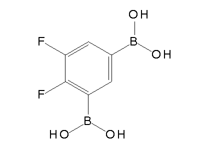 Chemical structure of 4,5-difluoro-1,3-phenylenediboronic acid