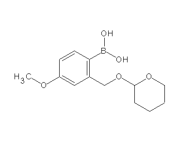 Chemical structure of [4-methoxy-2-(oxan-2-yloxymethyl)phenyl]boronic acid