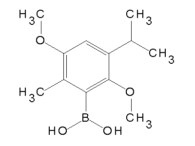 Chemical structure of (3-isopropyl-2,5-dimethoxy-6-methylphenyl)boronic acid