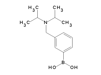 Chemical structure of 3-[(N,N-diisopropylamino)methyl]phenylboronic acid
