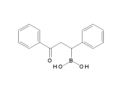 Chemical structure of 3-oxo-1,3-diphenylpropylboronic acid