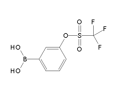 Chemical structure of (3-triflyloxyphenyl)boronic acid