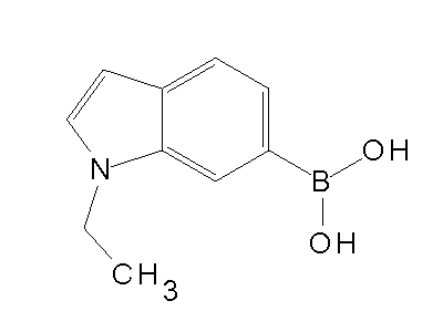 Chemical structure of 1-ethyl-1H-indol-6-ylboronic acid