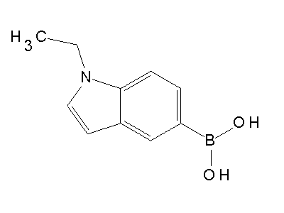 Chemical structure of 1-ethyl-1H-indol-5-ylboronic acid