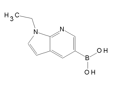 Chemical structure of 1-ethyl-1H-pyrrolo[2,3-b]pyridin-5-ylboronic acid