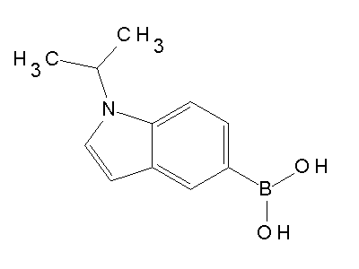 Chemical structure of 1-isopropyl-1H-indol-5-ylboronic acid