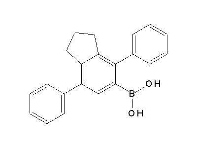 Chemical structure of (4,7-diphenylindan-5-yl)boronic acid