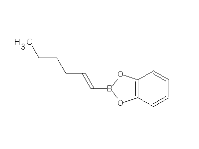 Chemical structure of 1-hexenyl-catecholborane