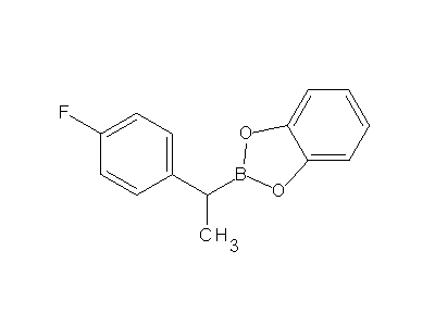 Chemical structure of 2-[1-(4-fluorophenyl)ethyl]-1,3,2-benzodioxaborole