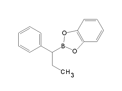 Chemical structure of 2-(1-phenylpropyl)-1,3,2-benzodioxaborole