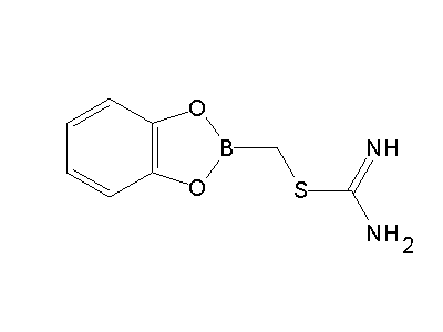 Chemical structure of 2-benzo[1,3,2]dioxaborol-2-ylmethyl-isothiourea