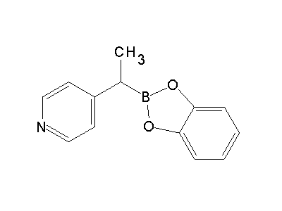 Chemical structure of 4-[1-(1,3,2-benzodioxaborol-2-yl)ethyl]pyridine