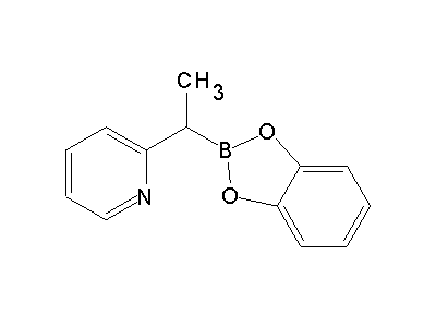 Chemical structure of 2-[1-(1,3,2-benzodioxaborol-2-yl)ethyl]pyridine