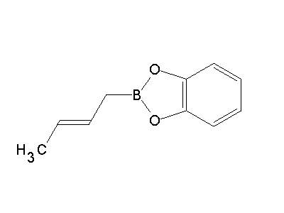 Chemical structure of 2-[(E)-but-2-enyl]-1,3,2-benzodioxaborole