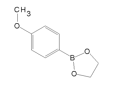 Chemical structure of 2-(4-methoxyphenyl)-1,3,2-dioxaborolane