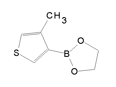 Chemical structure of 2-(4-methylthiophen-3-yl)-1,3,2-dioxaborolane