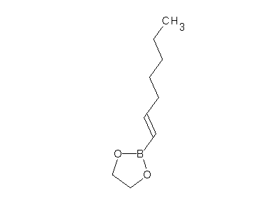 Chemical structure of 2-hept-1-en-t-yl-[1,3,2]dioxaborolane