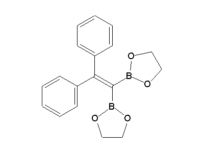 Chemical structure of 2,2'-(2,2-diphenyl-ethene-1,1-diyl)-bis-[1,3,2]dioxaborolane