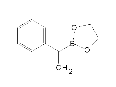 Chemical structure of 2-(1-phenylethenyl)-1,3,2-dioxaborolane