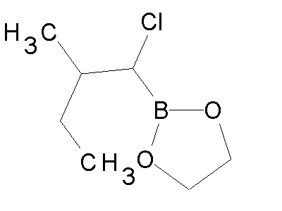 Chemical structure of 2-(1-chloro-2-methylbutyl)-1,3,2-dioxaborolane