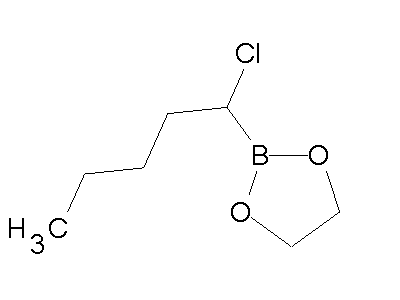 Chemical structure of 2-(1-chloropentyl)-1,3,2-dioxaborolane