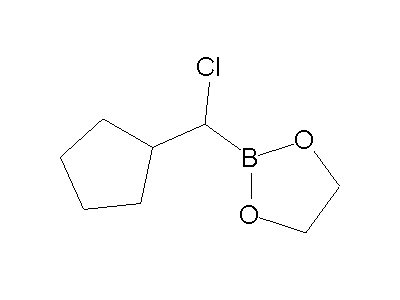 Chemical structure of 2-[chloro(cyclopentyl)methyl]-1,3,2-dioxaborolane