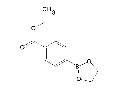 Chemical structure of ethyl 4-(1,3,2-dioxaborolan-2-yl)benzoate