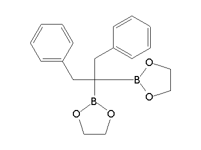 Chemical structure of 2,2-Bis(1,3,2-dioxaborol-2-yl)-1,3-diphenylpropan