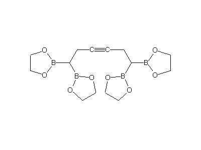 Chemical structure of 1,1,6,6-Tetrakis(1,3,2-dioxaborol-2-yl)-3-hexin