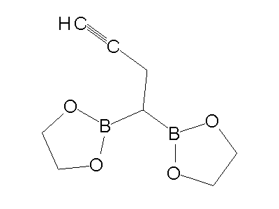 Chemical structure of 4,4-Bis-(1,3,2-dioxaborol-2-yl)-1-butin