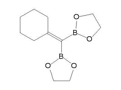 Chemical structure of 2,2'-cyclohexylidenemethanediyl-bis-[1,3,2]dioxaborolane