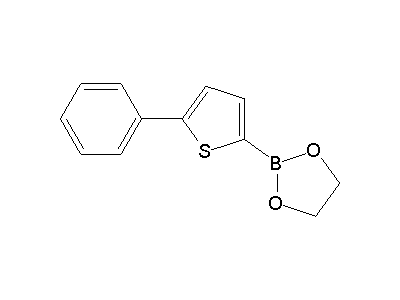 Chemical structure of 2-(5-phenylthien-2-yl)ethylene glycol boronic ester