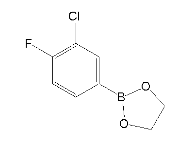 Chemical structure of 2-(3-chloro-4-fluorophenyl)-1,3,2-dioxaborolane