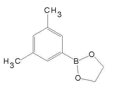 Chemical structure of 3,5-dimethylphenylboronic acid ethylene glycol ester